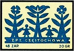 Zaklady Przemyslu Zapalczanego Etykieta z 20 nieb