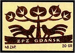 Zaklady Przemyslu Zapalczanego Etykieta z 21 braz