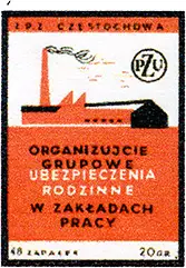 Zaklady Przemyslu Zapalczanego Etykieta z 28