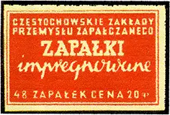 Zaklady Przemyslu Zapalczanego Etykieta z 559 f